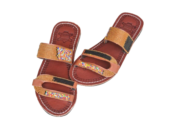 Crafted leather sandals